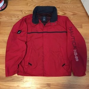 MEN'S NAUTICA SPELL OUT JACKET W/ HIDDEN HOOD